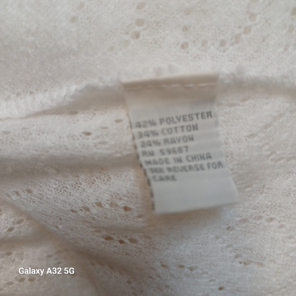 Curio New York Size Pm Elegant White Lace Blouse - Picture 10 of 11